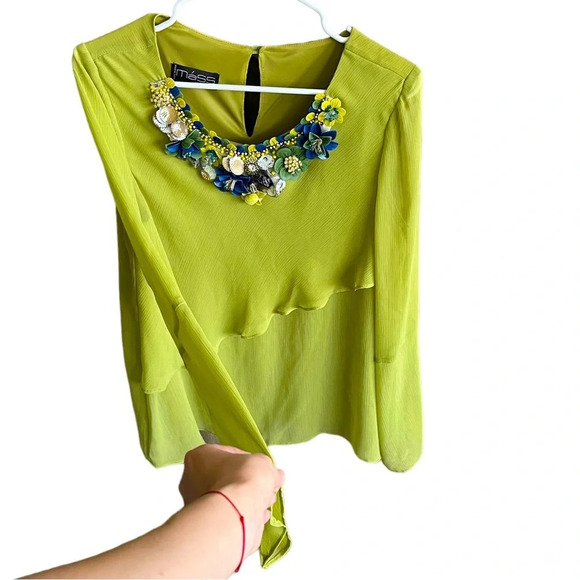 Tops - MÁSS MATILDE CANO Lined Long Sleeves Round Neck Size 10